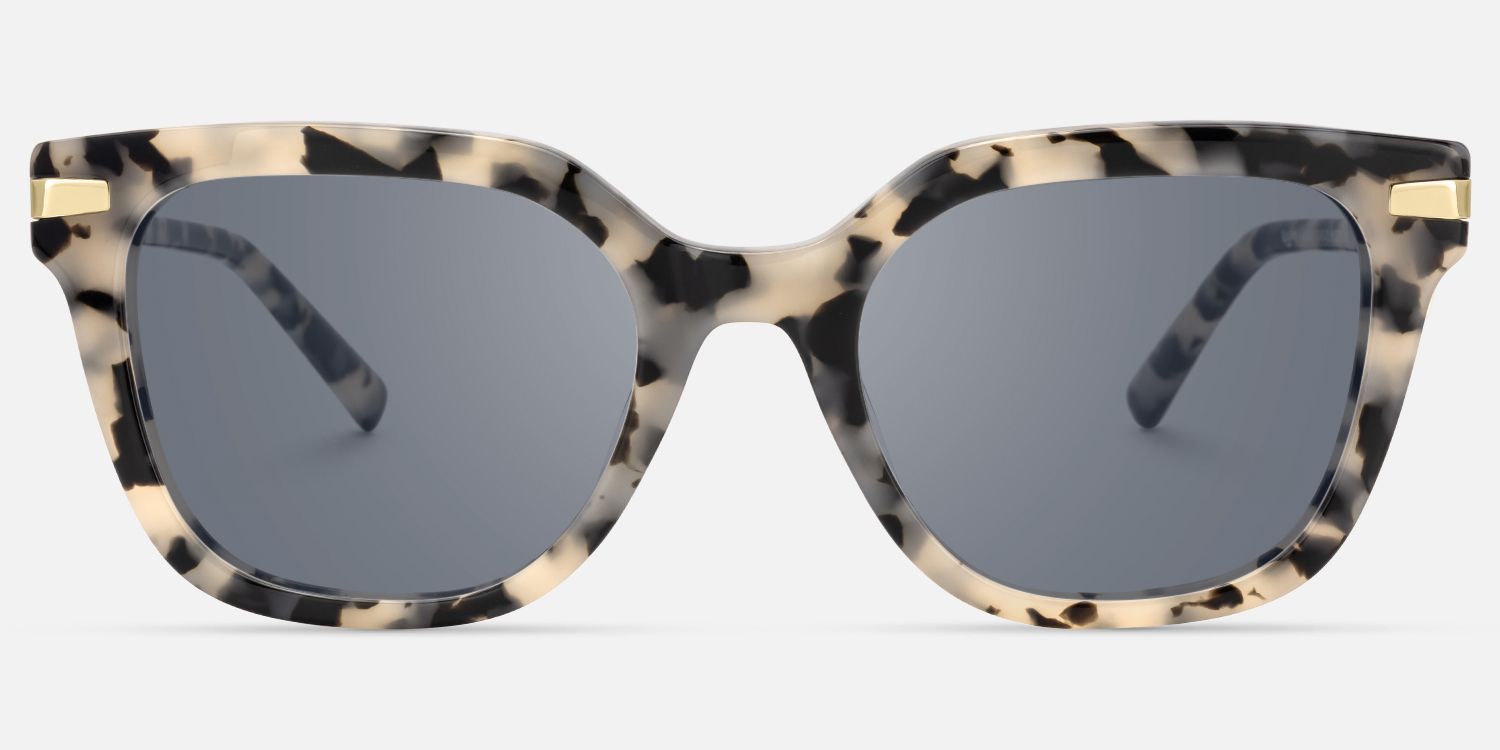 Natala - Rectangle Tortoise Sunglasses by Vooglam - Angle View