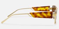 Rogue - Rectangle Gold Sunglasses | Vooglam Side View
