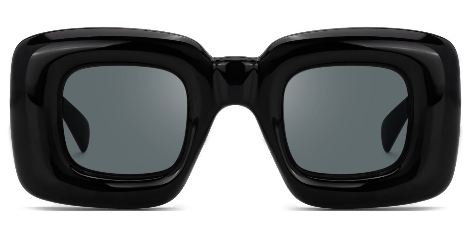 Jacinthe - Square Black Prescription Sunglasses product detail 2