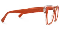 Delyth - Cat Eye Orange Eyeglasses - 4