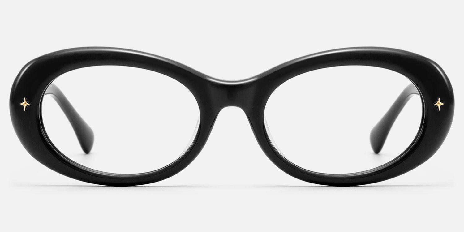 Vexa- Black Chunky Zebra Print Glasses | Vooglam Angle View