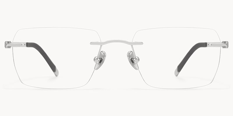 Glaze - Rectangle Silver Eyeglasses
