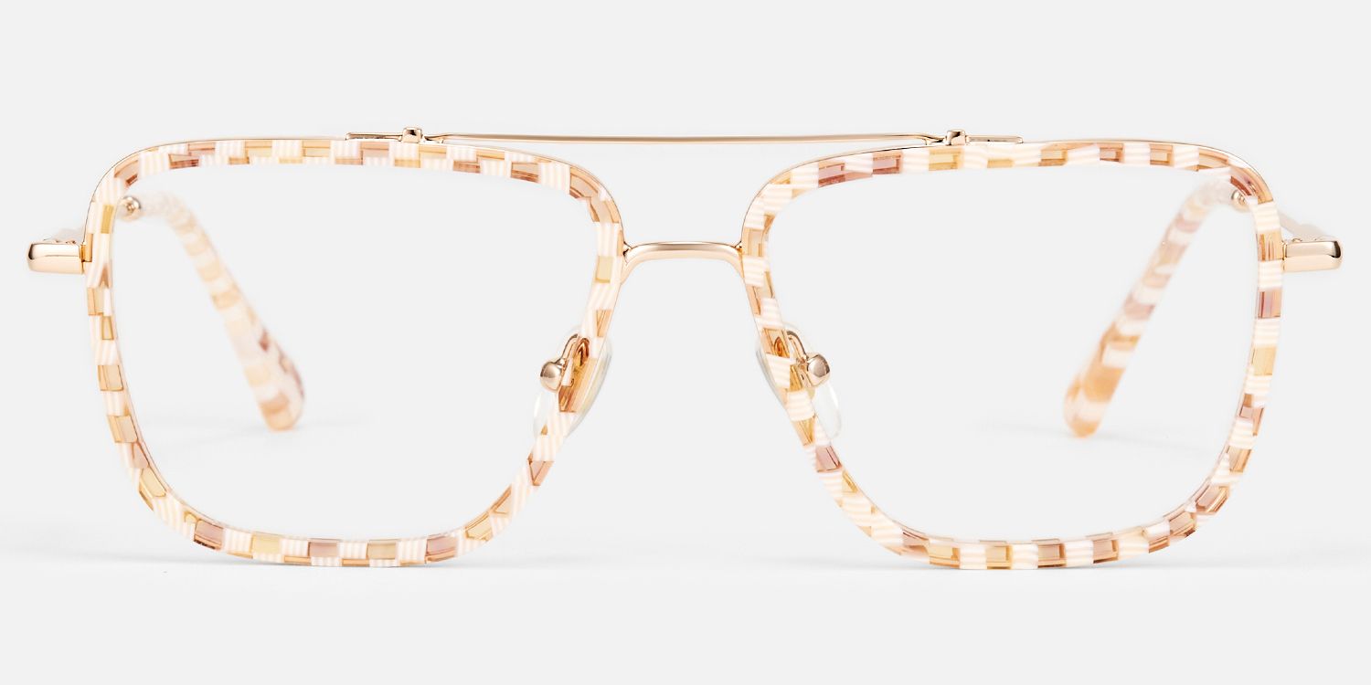 Isla - Aviator Pattern Eyeglasses | Vooglam Angle View