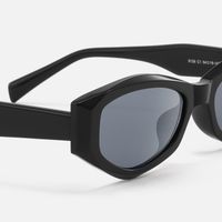 Vesper - Geometric Black Sunglasses | Vooglam Design Details