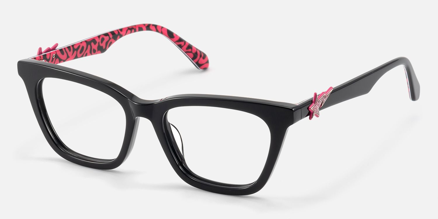Jaiana - Cat Eye Black Eyeglasses | Vooglam Front View