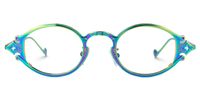 Callum - Oval Multicolor Eyeglasses | Vooglam Angle View