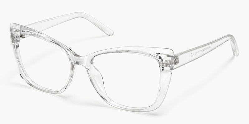 Raquel - Sleek Crystal Clear Frame Glasses