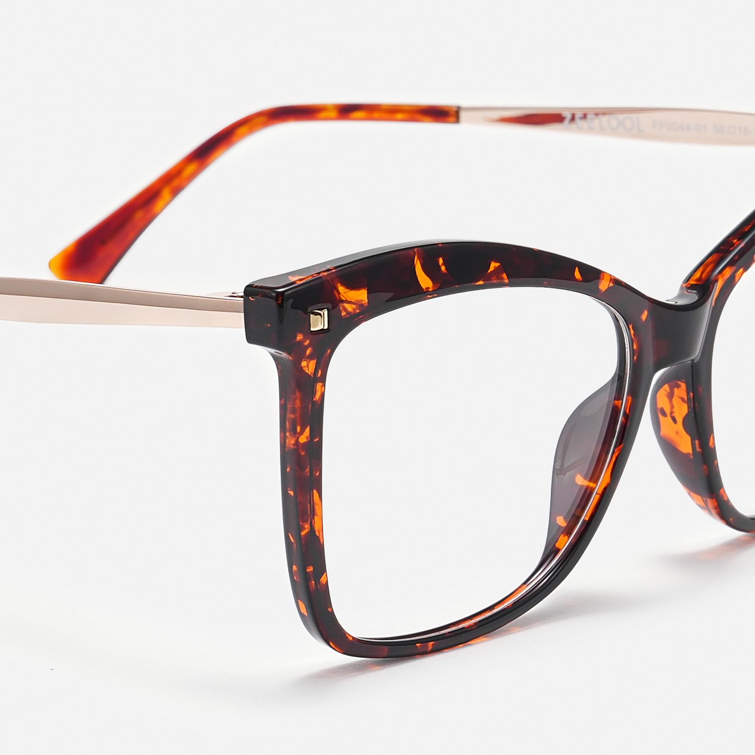 Trendy Libby Tortoise Butterfly-Shaped Glasses | Vooglam product detail 4