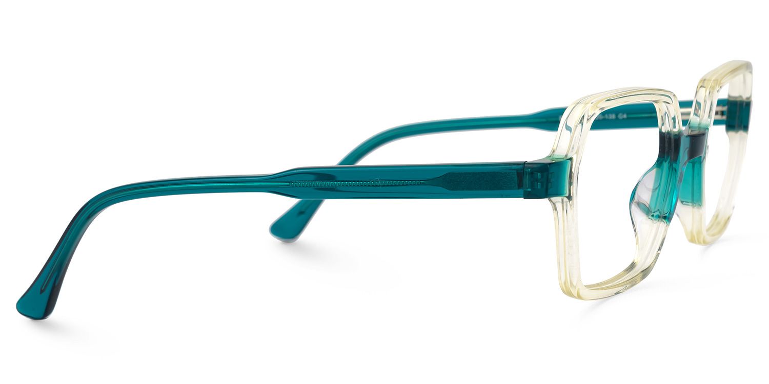 Eligius - Rectangle Champagne Eyeglasses | Vooglam 4