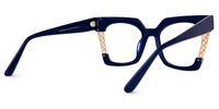 Admir - Square Blue Eyeglasses | Vooglam Side View