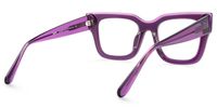 Lalasa - Purple Rectangle Glasses Houndstooth Style| Vooglam Side View