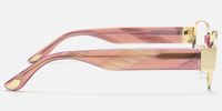 Nyame - Rectangle Gold Eyeglasses | Vooglam Side View