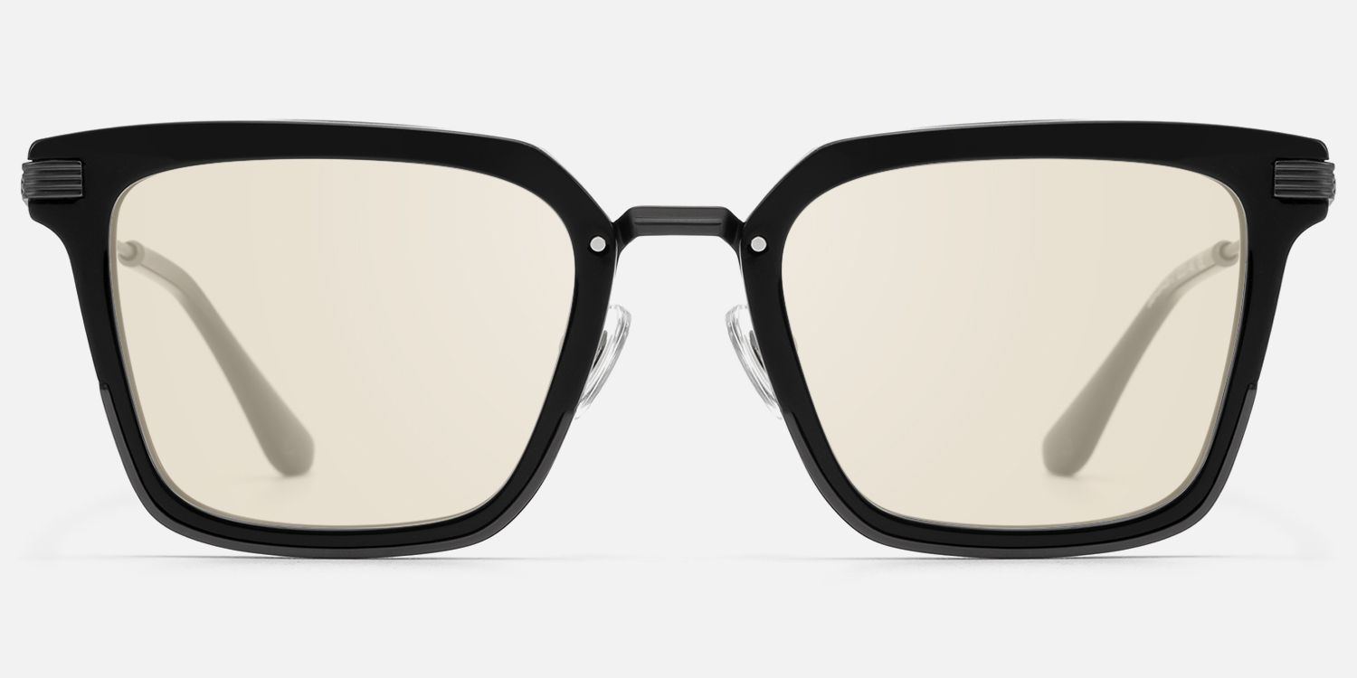 Kassel - Matte Gunmetal Acetate Metal Sunglasses | Vooglam Angle View