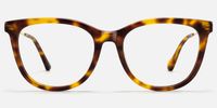 Bask - Square Tortoise Eyeglasses | Vooglam Angle View
