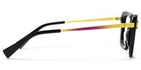 Nebula - Rectangle Black Eyeglasses | Vooglam Side View