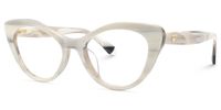 Naira - Cat Eye White Eyeglasses | Vooglam Front View
