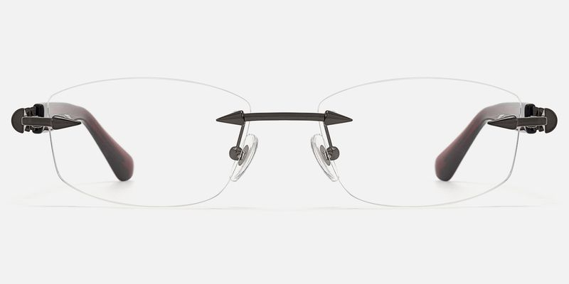 Fracture - Rectangle Red Eyeglasses