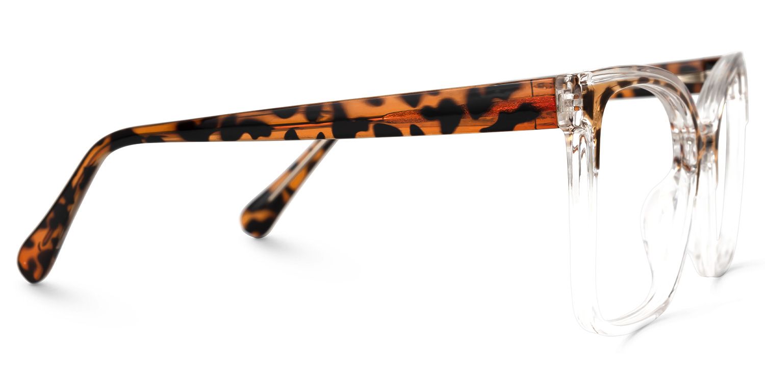 Darrion - Rectangle Tortoise/Crystal Eyeglasses | Vooglam 4
