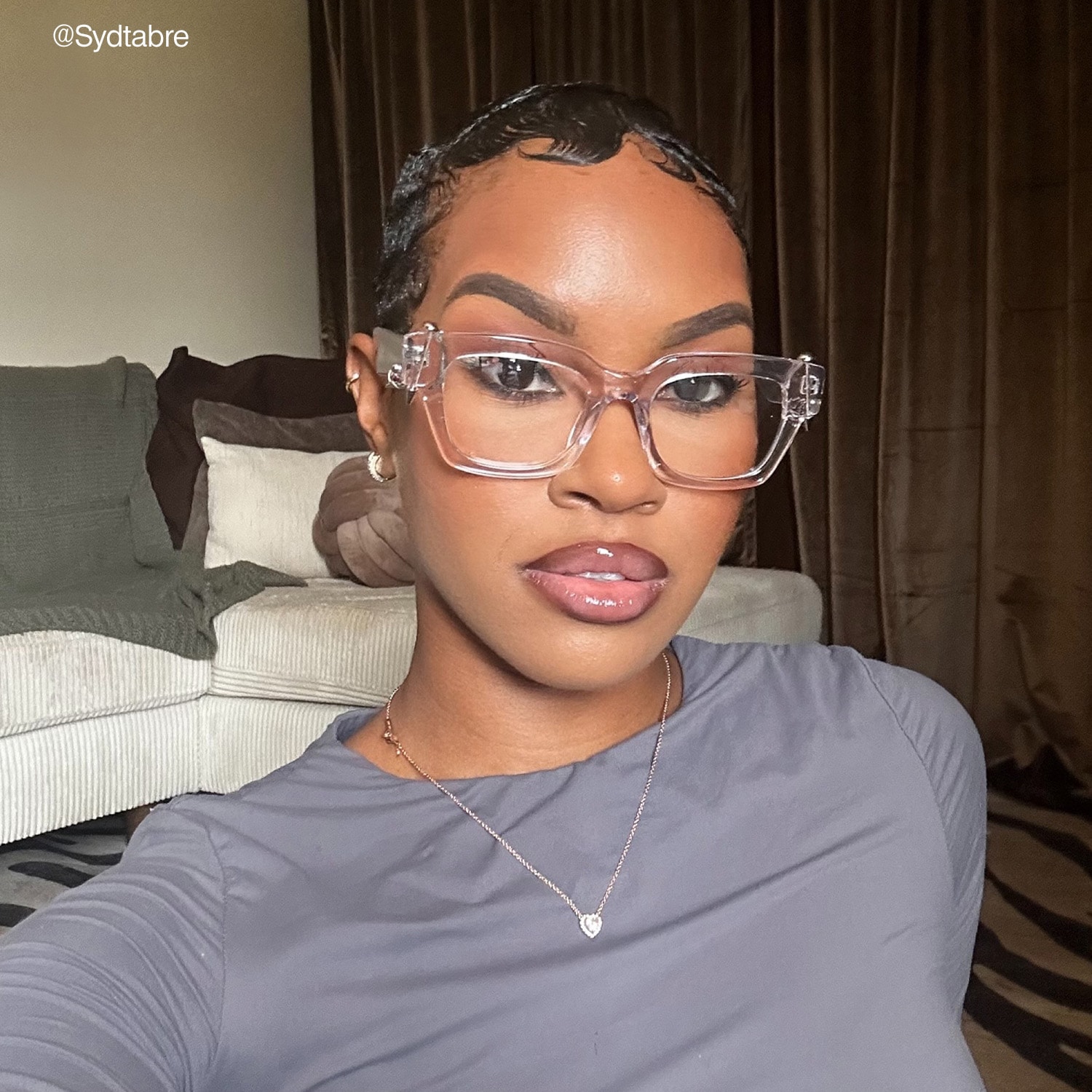 Sabrina - Rectangle Crystal Eyeglasses