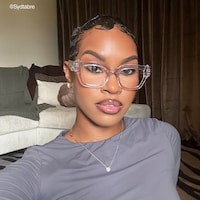 Sabrina - Rectangle Crystal Eyeglasses - 8