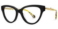 Rhapsody - Butterfly Black Eyeglasses | Vooglam Front View