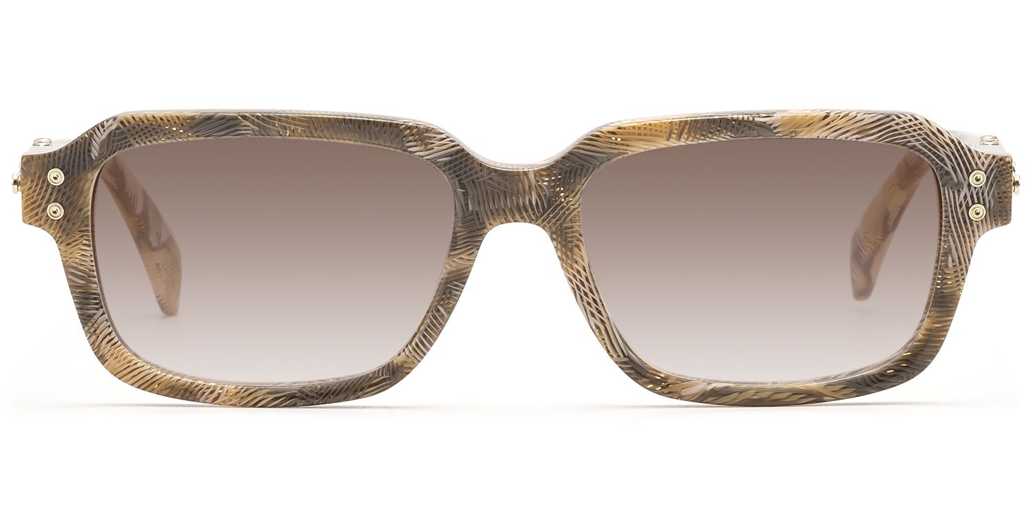 Frame Size of Anacortes - Gradient Brown Pattern Guitar Shades | Vooglam