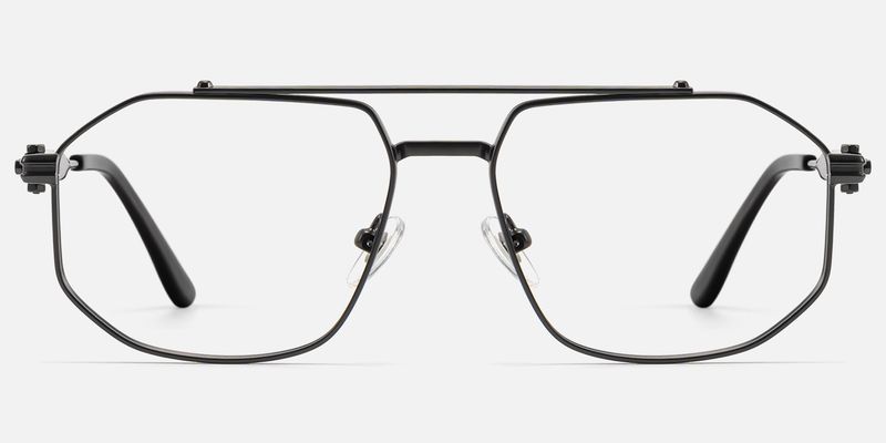 Ando - Aviator Black Eyeglasses