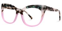 Edythe - Cat Eye Pink/Tortoise Eyeglasses | Vooglam Front View