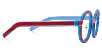Rooney - Round Red/Blue Eyeglasses | Vooglam