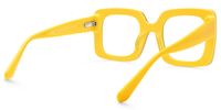 Esadowa - Square Yellow Eyeglasses | Vooglam Side View