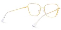 Hallam - Square Gold Eyeglasses | Vooglam Side View