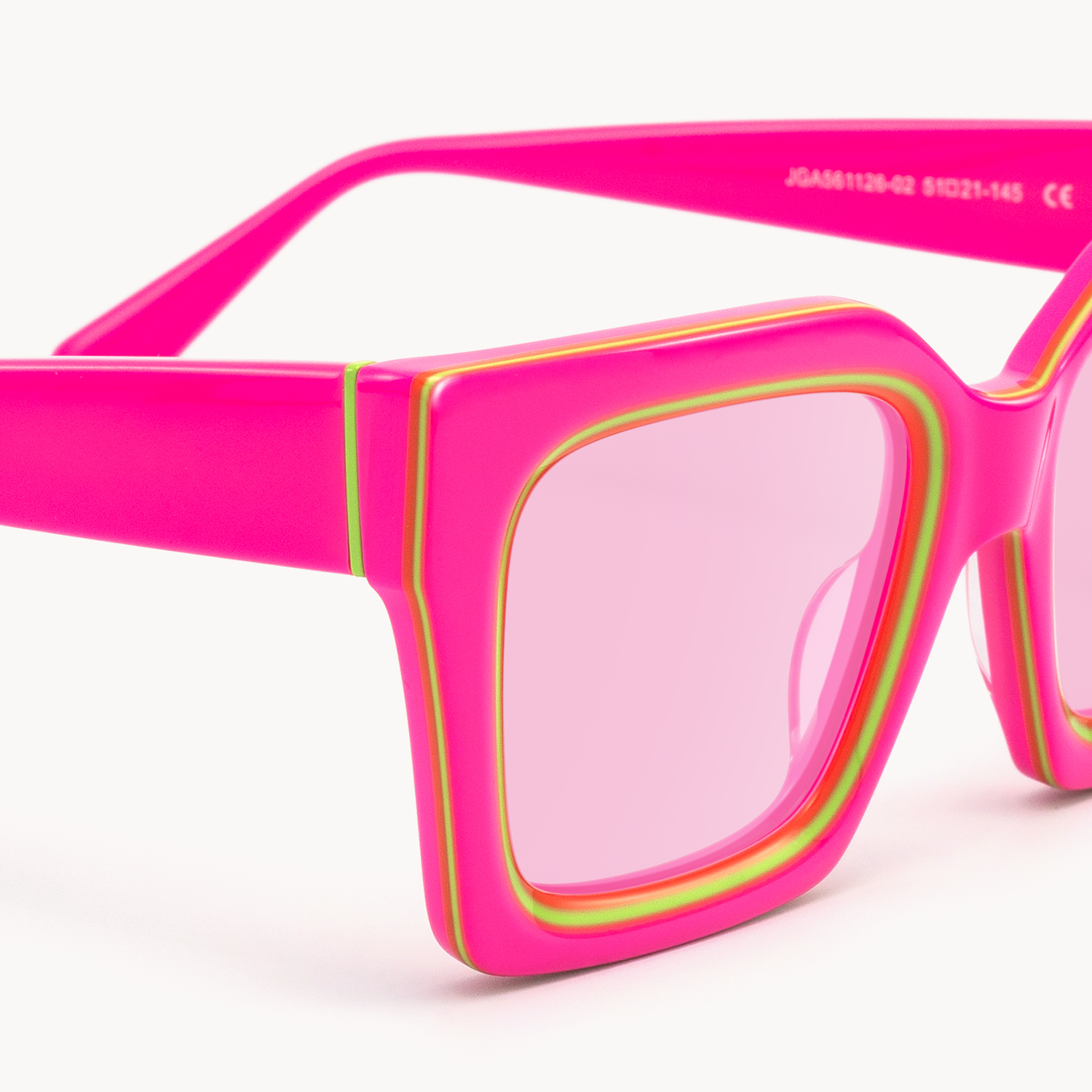 Trance - Square Pink Sunglasses - 4