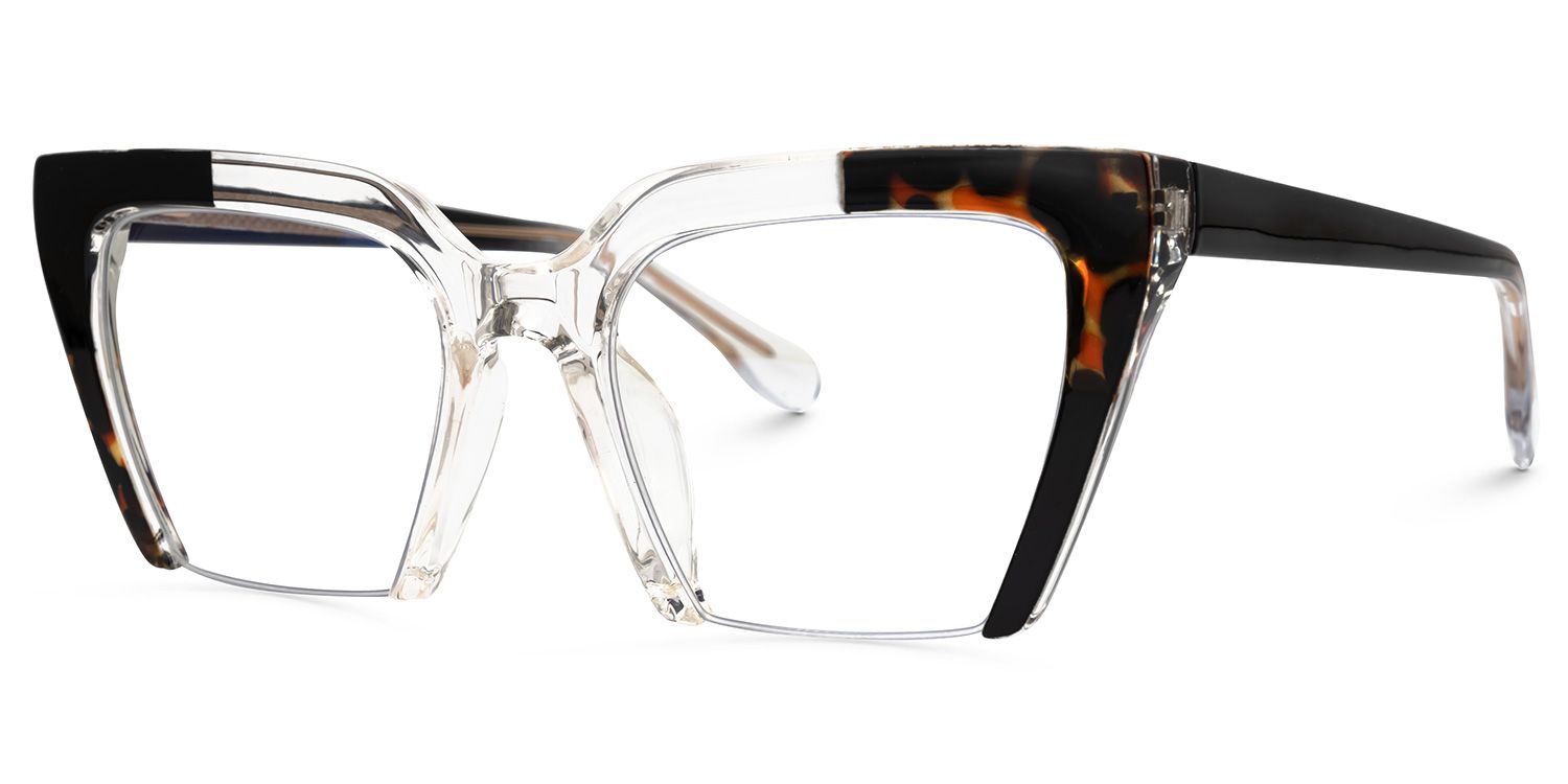 Danyale - Square Crystal Eyeglasses | Vooglam Front View