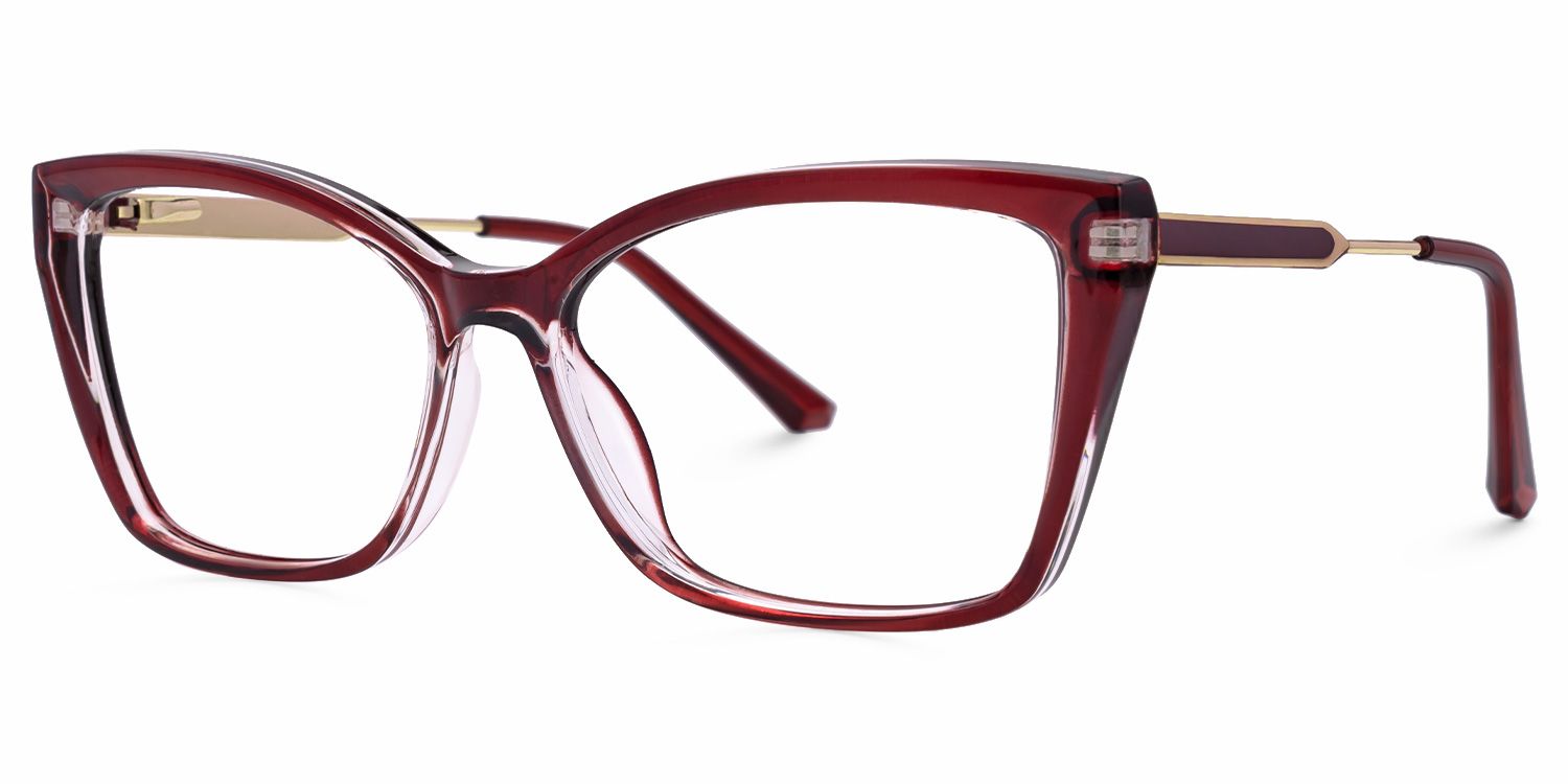 Idonea - Butterfly Red Eyeglasses | Vooglam Front View