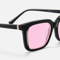 Chaparral - Red Tint Rectangle Black Sunglasses | Vooglam Design Details