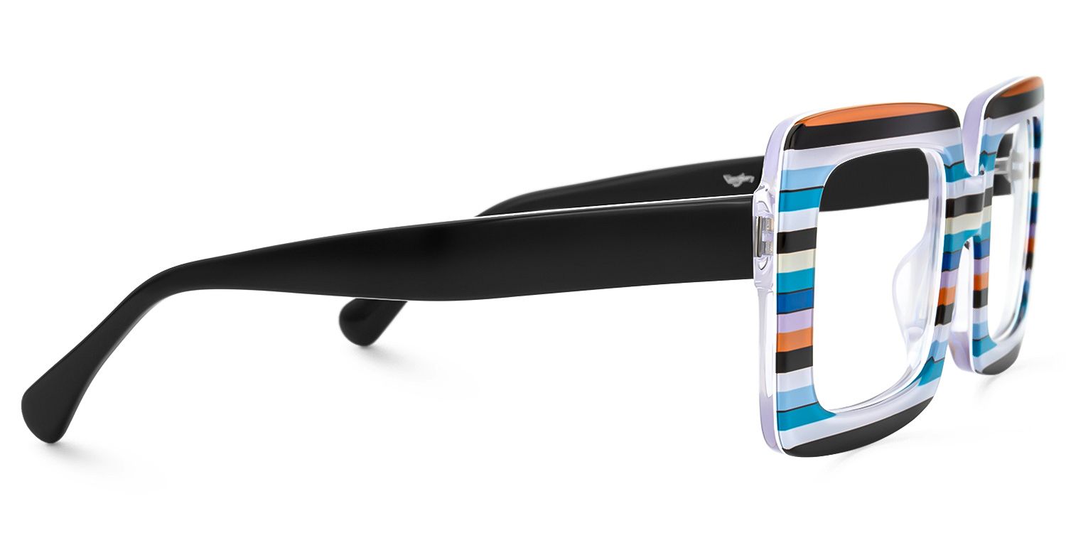 Jackie - Rectangle Multicolor Eyeglasses | Vooglam 4