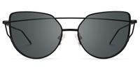 Selina - Aviator Black Sunglasses | Vooglam Angle View