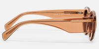 Aura - Cat Eye Champagne Sunglasses | Vooglam Side View