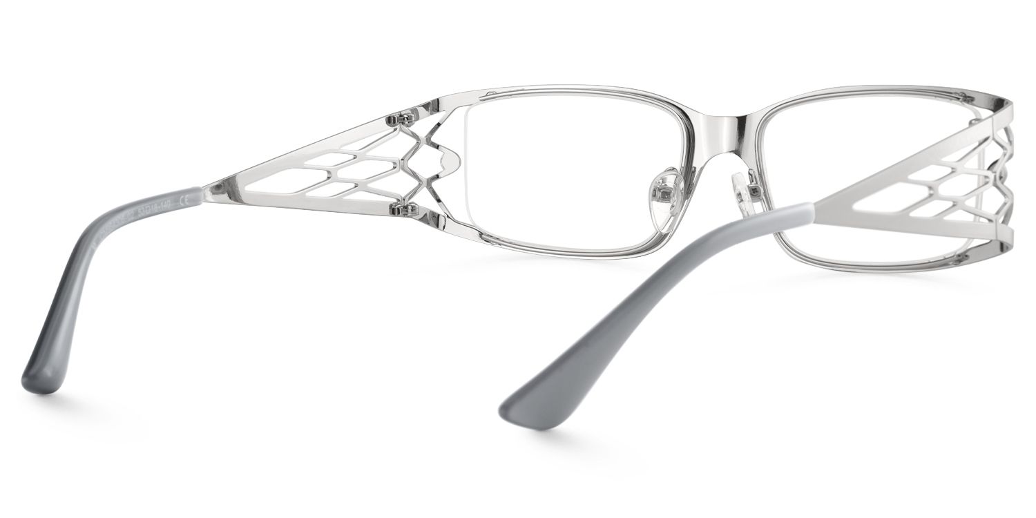 Rainey - Rectangle Silver Eyeglasses product detail 3
