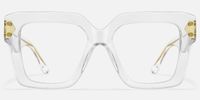 Azania - Square Crystal Eyeglasses | Vooglam Angle View