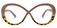 Serena - Oval Coffee/Tortoise Eyeglasses | Vooglam Angle View