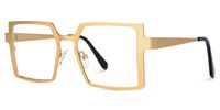 Elowen - Rectangle Gold Eyeglasses | Vooglam Front View