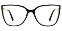Faithan - Cat Eye Black Eyeglasses | Vooglam Angle View