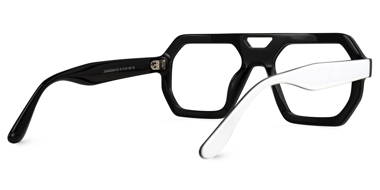 Ebbo - Aviator White Eyeglasses | Vooglam Side View