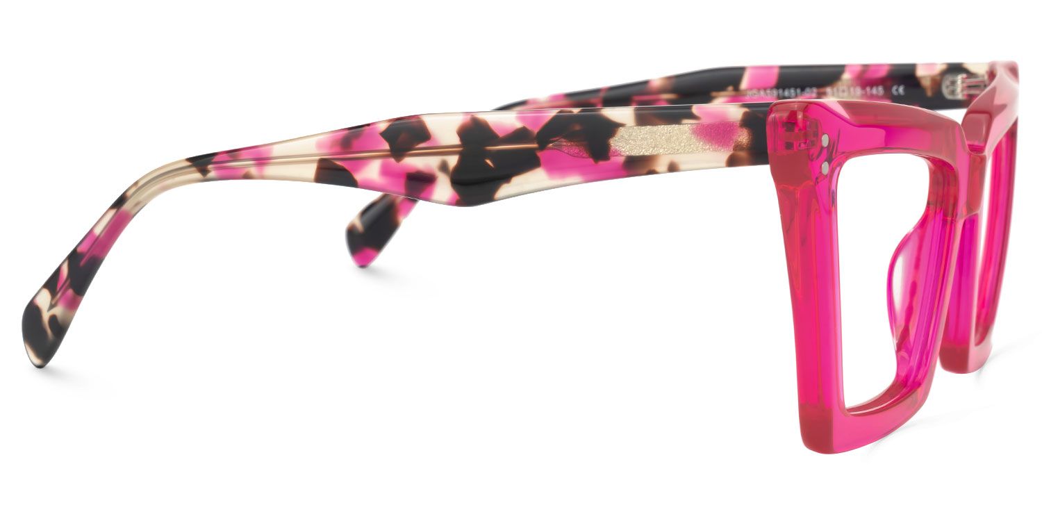 Eduardo - Square Pink Eyeglasses | Vooglam 4