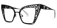Agalia - Cat Eye Black Eyeglasses | Vooglam Front View