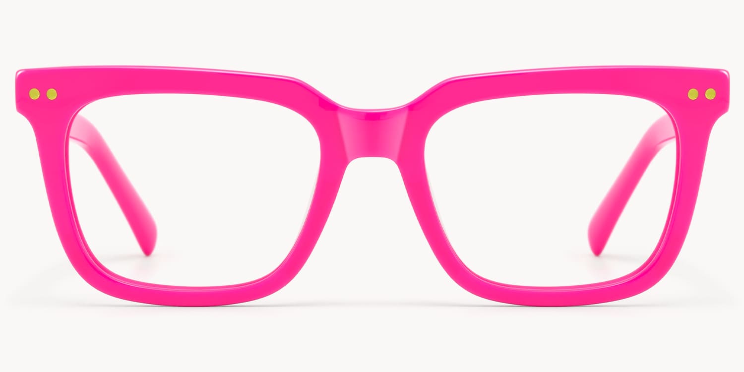 Remix - Rectangle Pink Eyeglasses - 1