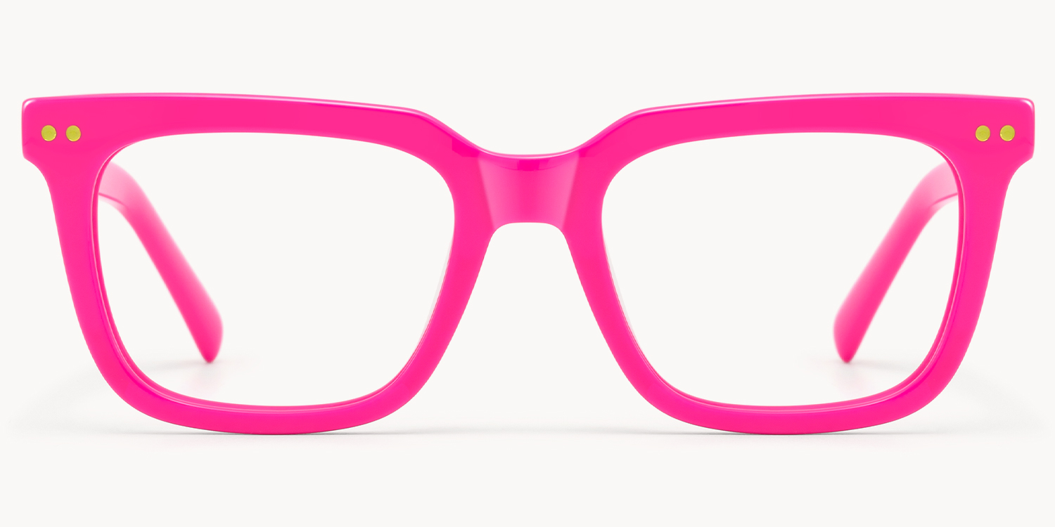 Remix - Rectangle Pink Eyeglasses