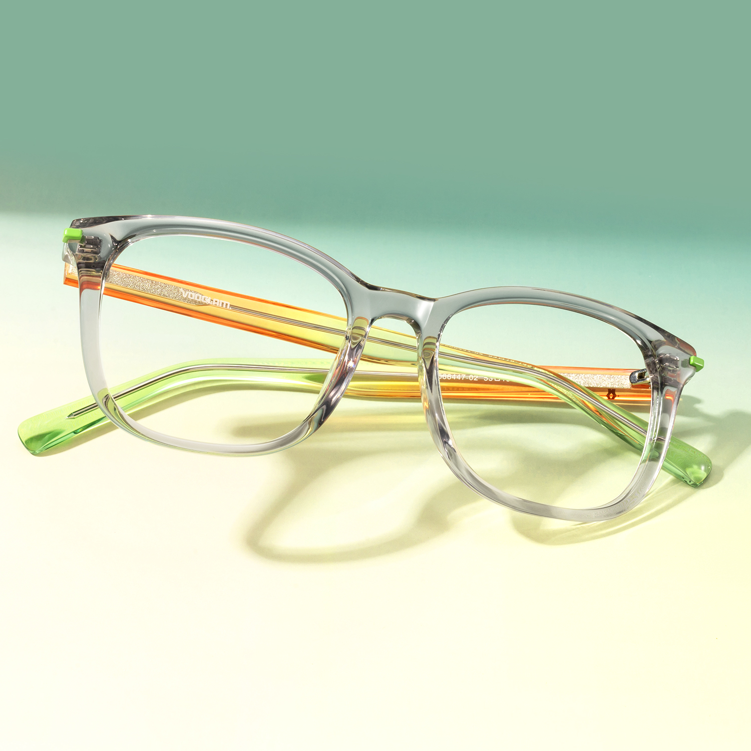 Holo - Square Silver Eyeglasses - 1