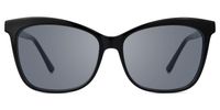 Alfven - Bold Black Sunglasses Butterfly Shaped | Vooglam Angle View